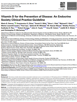 Vitamin D for the Prevention of Disease: An Endocrine Society Clinical Practice Guideline